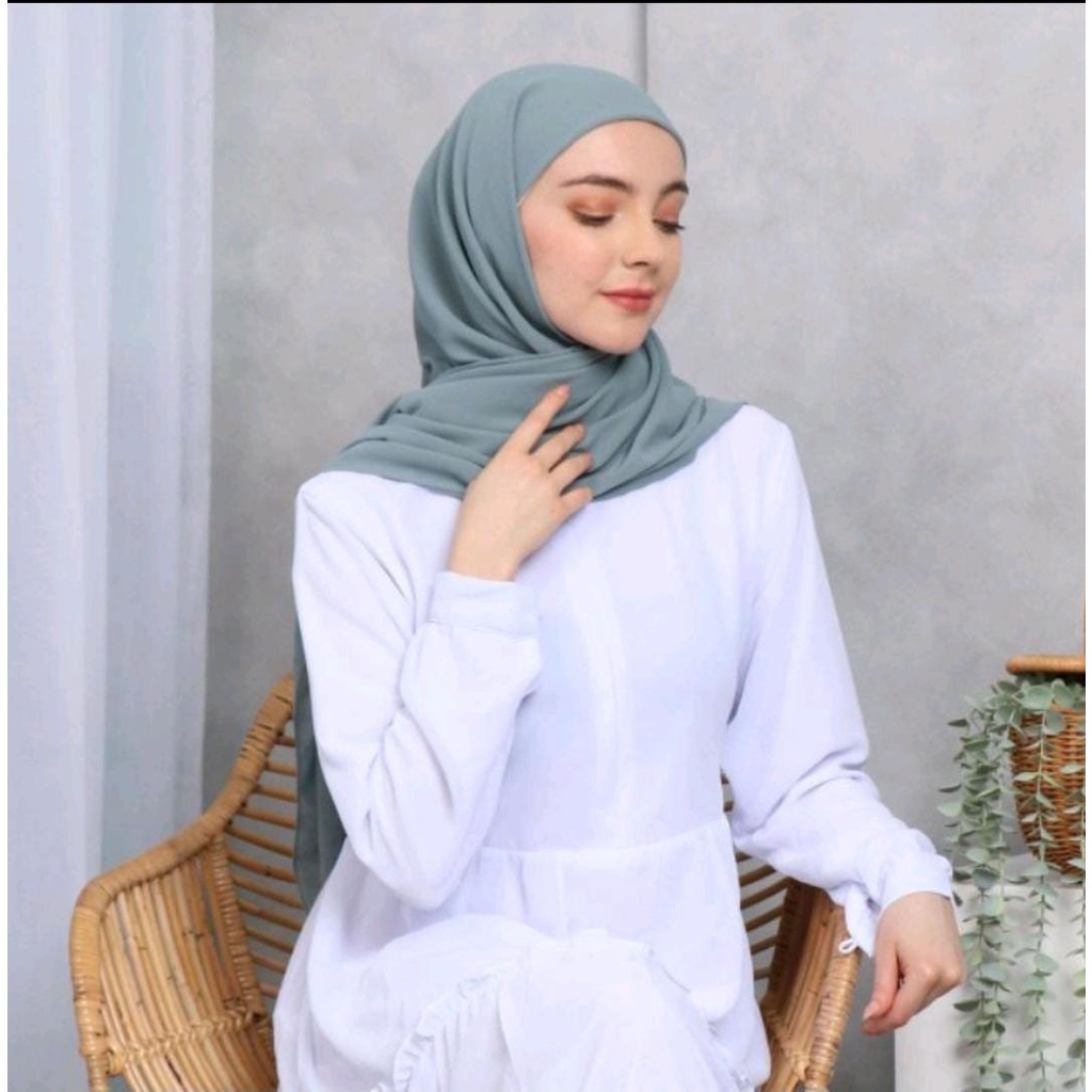 Voal Paris Polos Malay Jilbab Segiempat Plus Inner