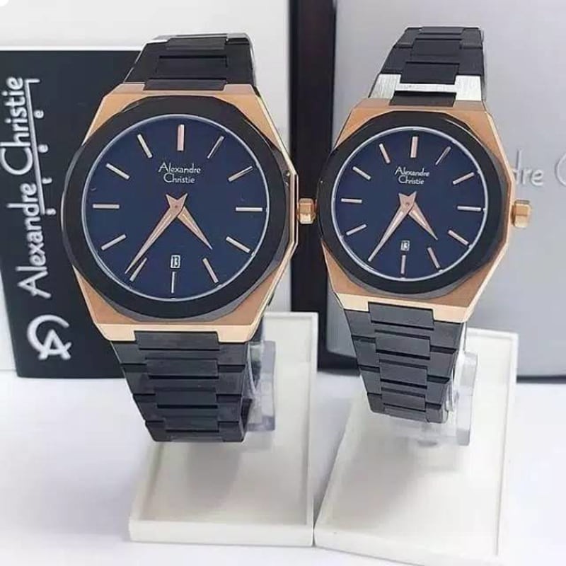 JAM TANGAN ALEXANDRE CHRISTIE COUPLE AC 8600 ORIGINAL GARANSI