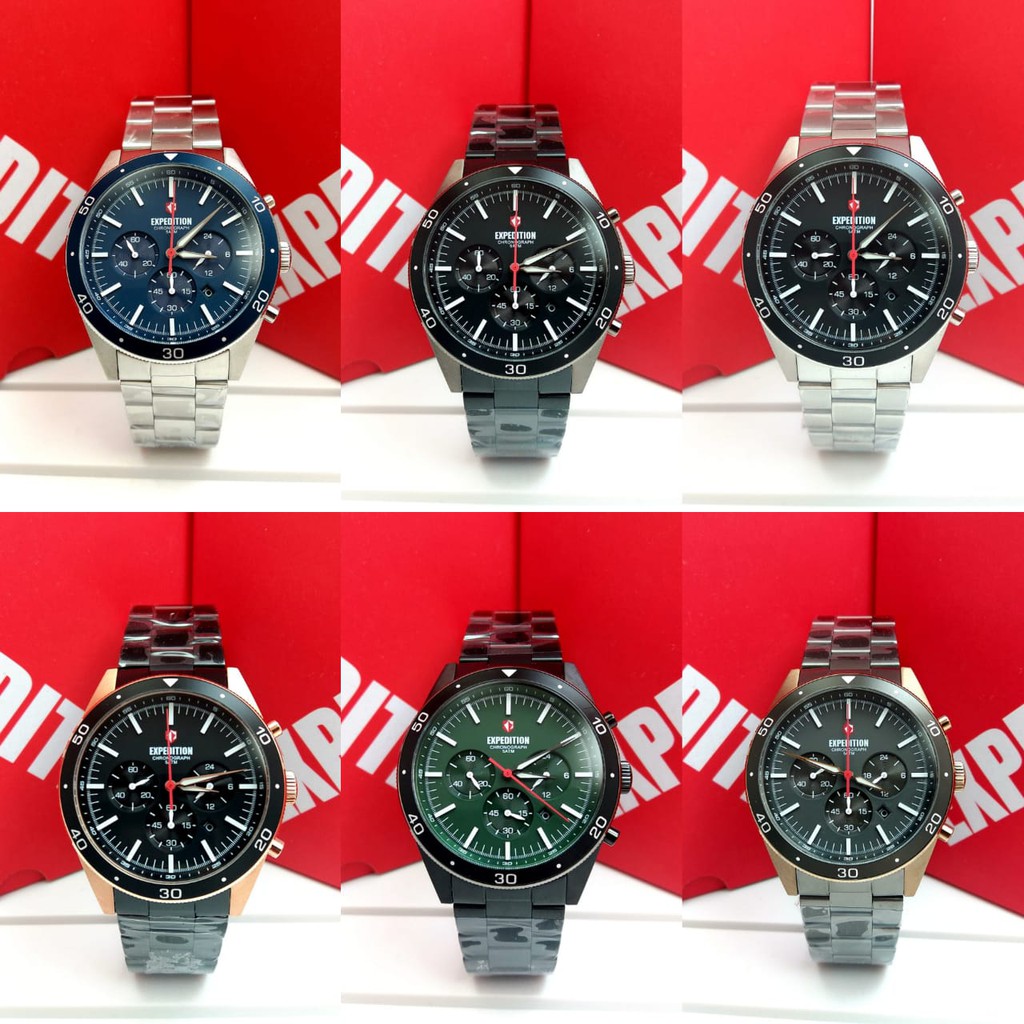JAM TANGAN PRIA EXPEDITION E 6791 E6791 BLACK ROSEGOLD ORIGINAL MURAH