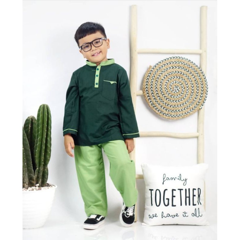 SET KOKO AMRAN BOBOKIDS / BAJU MUSLIM ANAK LAKI LAKI / SETELAN KOKO ANAK LENGAN PANJANG