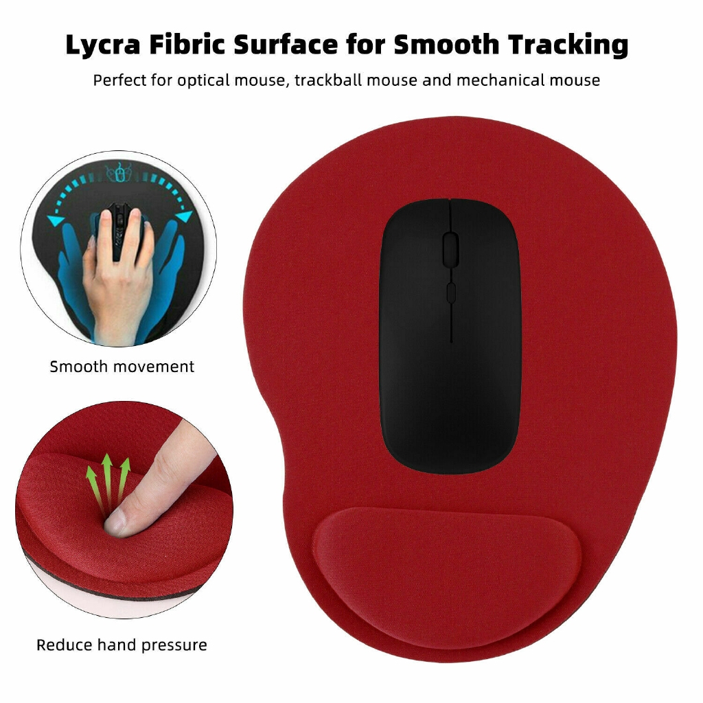 Ergonomic Mouse Pad with Wrist Support Soft Silicone EVA Mouse Mat for Laptop Desktop Hand Rest