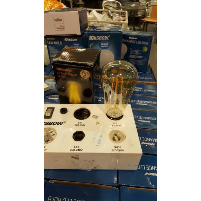 Bohlam Filament LED/ Lampu Pijar LED 4W Krisbow Oval