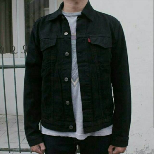 Jaket Jeans Hitam Unisex Premium Quality