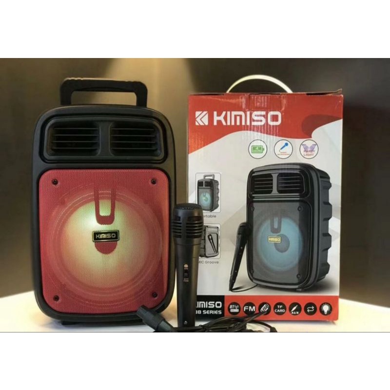 Speaker Bluetooth Kms 3382/3385 Mic Karaoke/Spiker Wireless Super Bass/Salon Aktif Radio Fm Portable