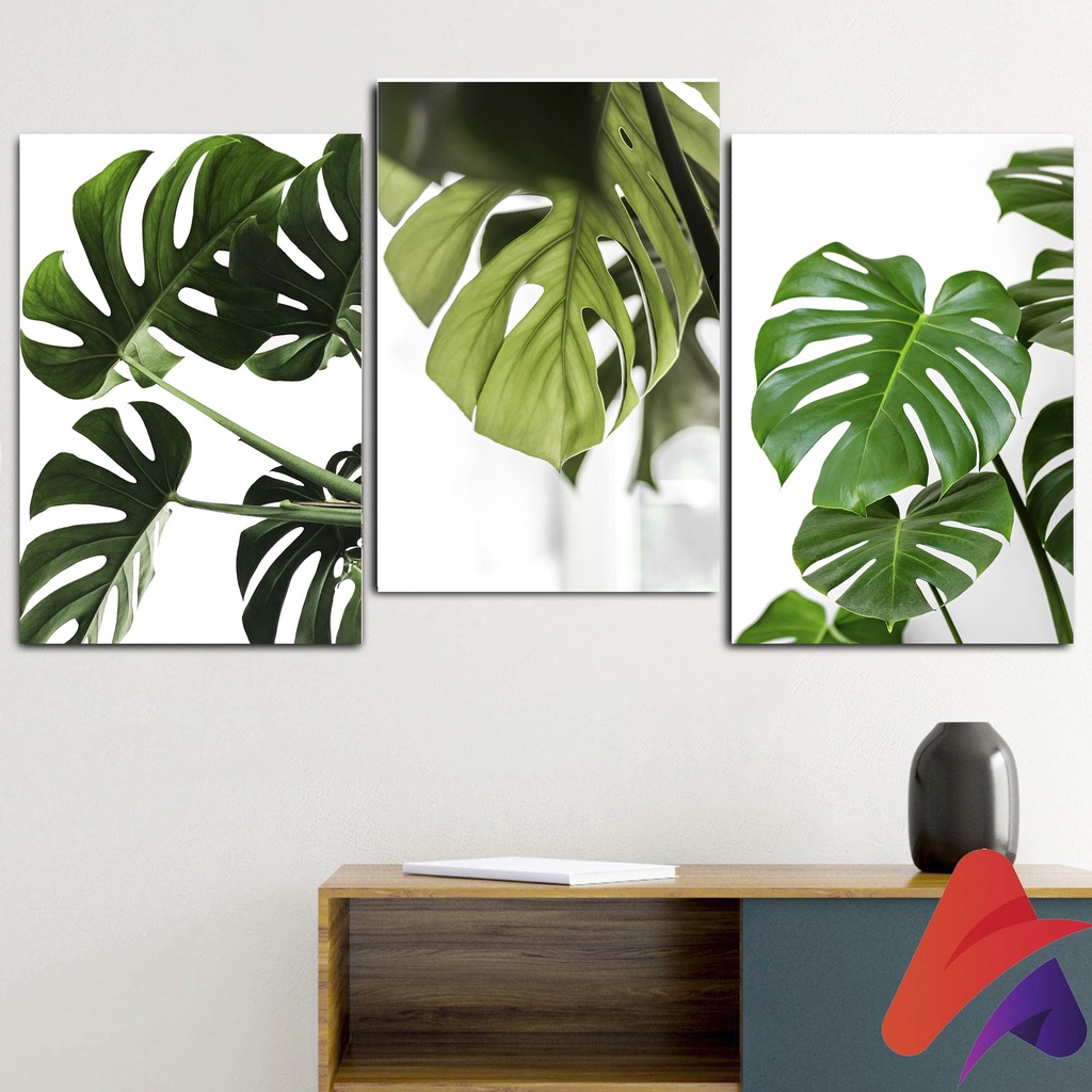 HIASAN DINDING DAUN MONSTERA 20X30 CM  KAMAR DEKORASI RUMAH WALL DECOR PAJANGAN DINDING KAYU ABTRACK DEKORASI DINDING