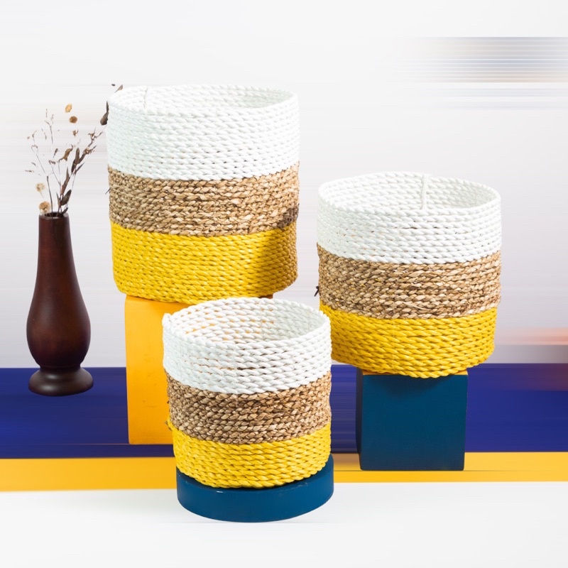 Coverpot Seagrass set of 3 Ready All color