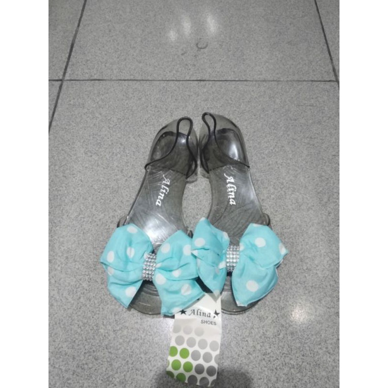 Home-MIMI Flatshoes Pita Kaca Polkadot (Anak Anak) / Sepatu transparan Anak 186-B import