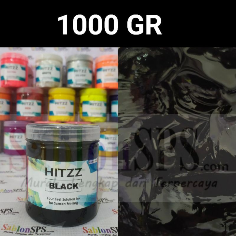 TINTA PLASTISOL HITAM DISTRO CLOTHING 1KG HITZZ