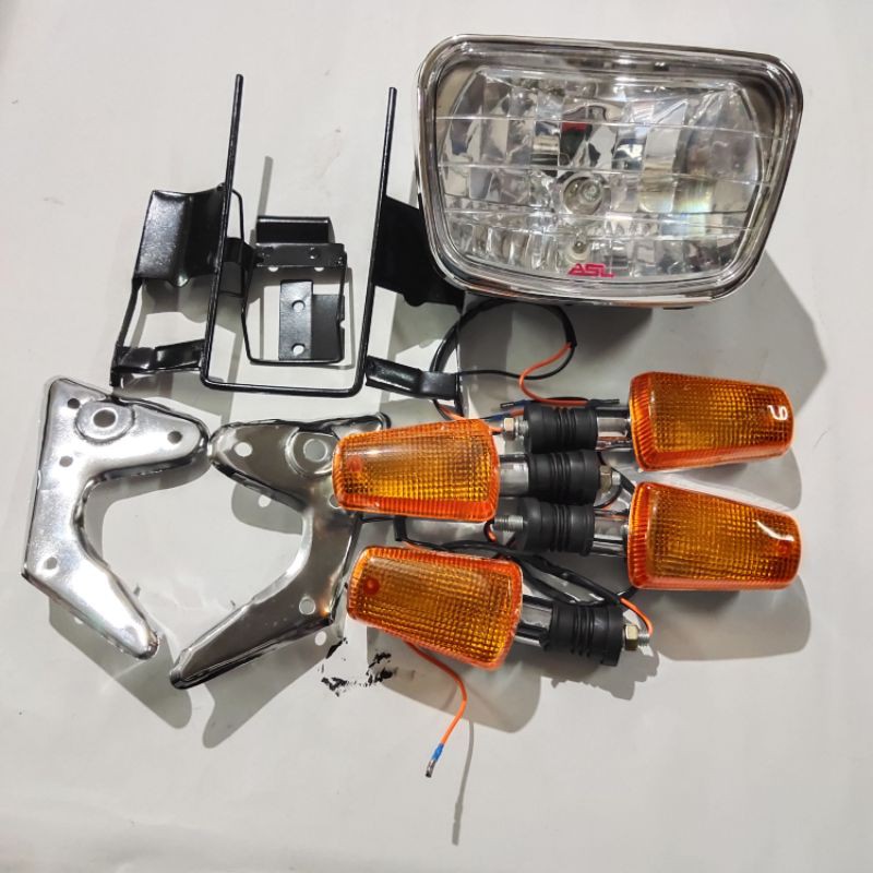 reflektor lampu depan RX king Breket lampu dan lampu sen 2 set RX king