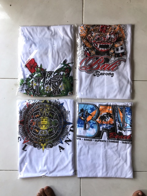 Kaos Putih Bali (Bukan katun )