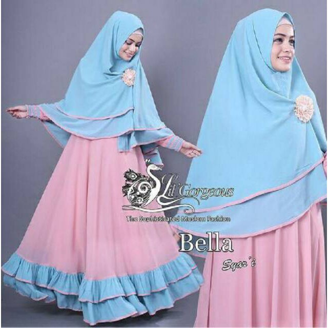 BELLA SYARI 2 hijab maxi dress gamis bela naura