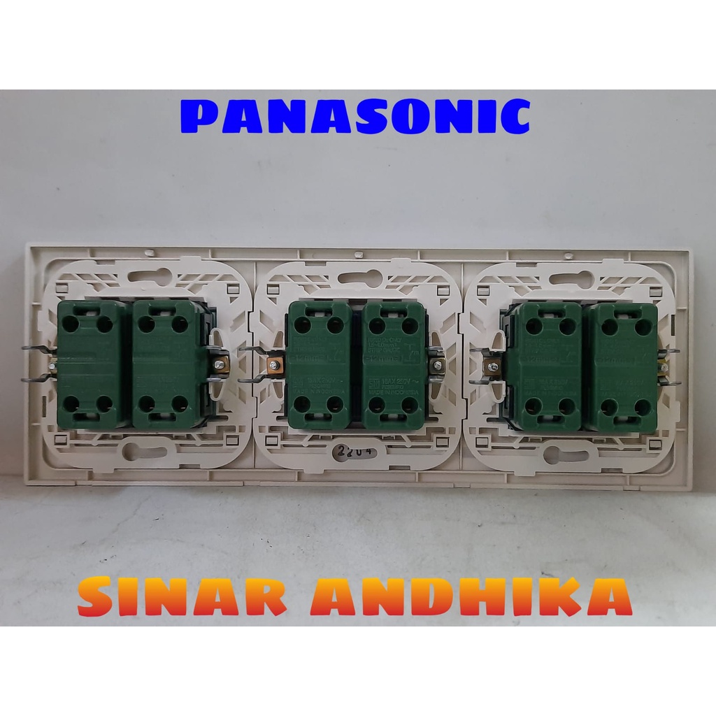 SAKLAR SERI KECIL TRIPLE SILVER STYLE E PANASONIC WESJ 78069MWS+WESJ 5931MWS