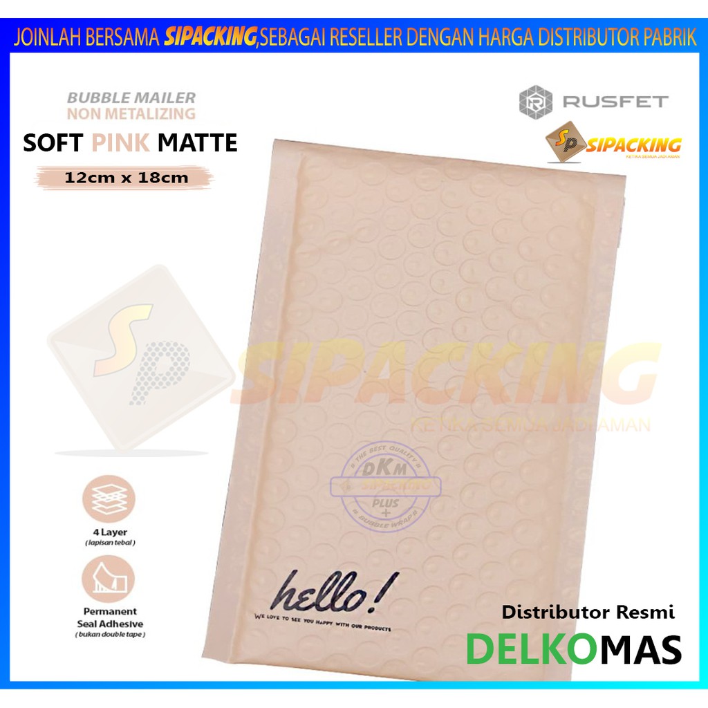 

BUBBLE MAILER SOFT PINK (AMPLOP BUBLE) 12cm x 18cm