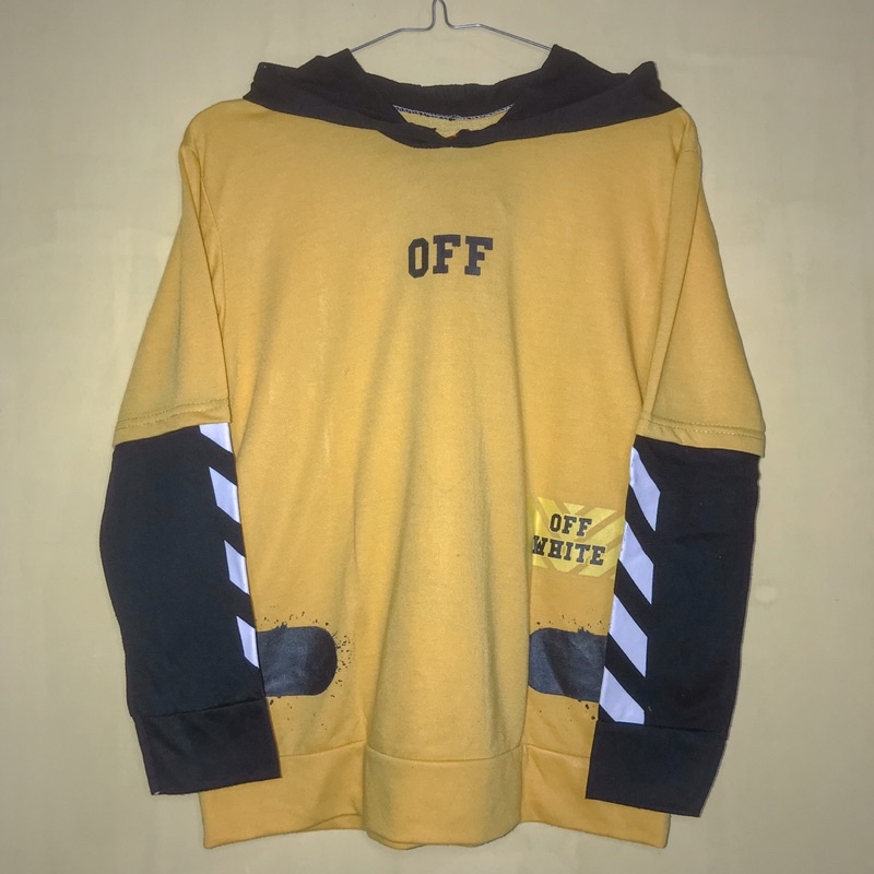 (PRELOVED) Hoodie Off-White Yellow, Baca Deskripsi
