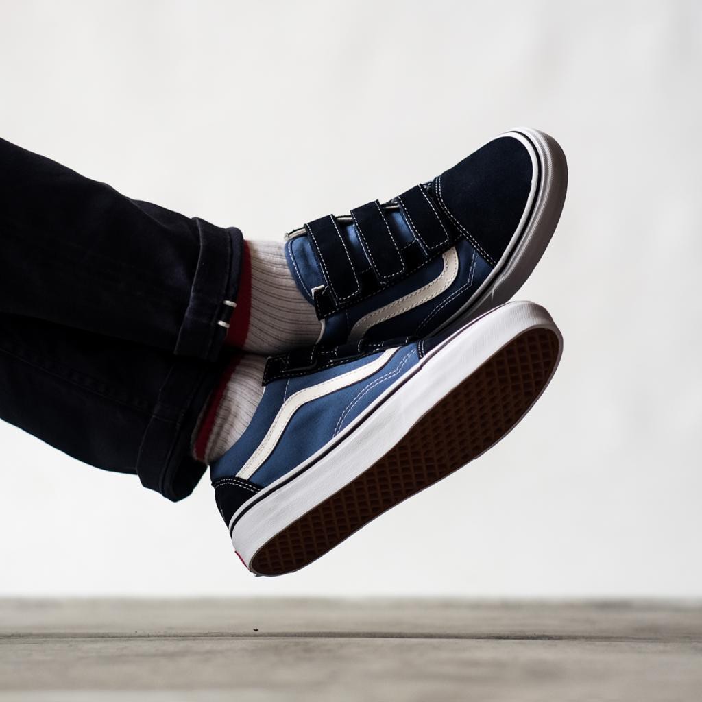 Vans Oldskool Velcro Classic  “ Navy / White “