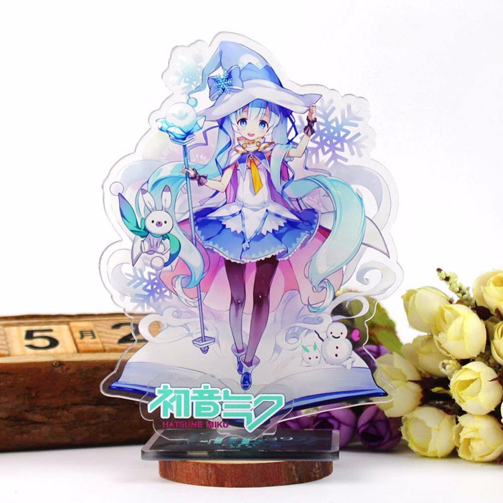 Lanfy Miku Hatsune Kartun Lucu Miku Collection Model Desktop Standing Card Sakura Princess Figure Model Plat