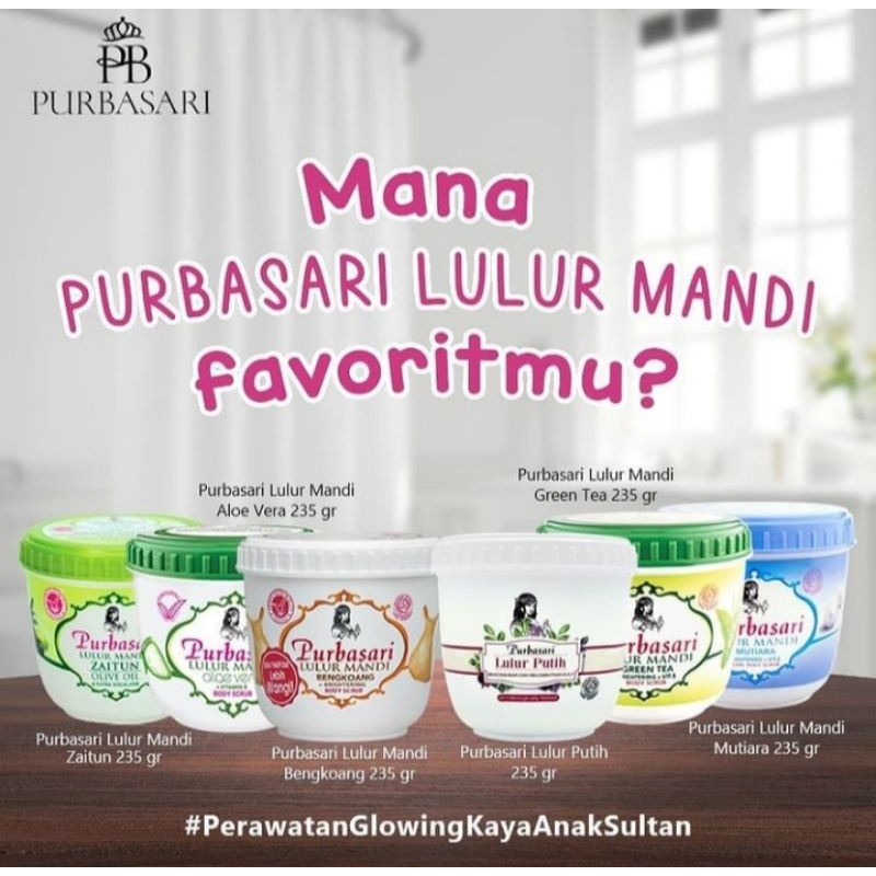 Purbasari Lulur Mandi | Body Scrub 125gr - 235gr