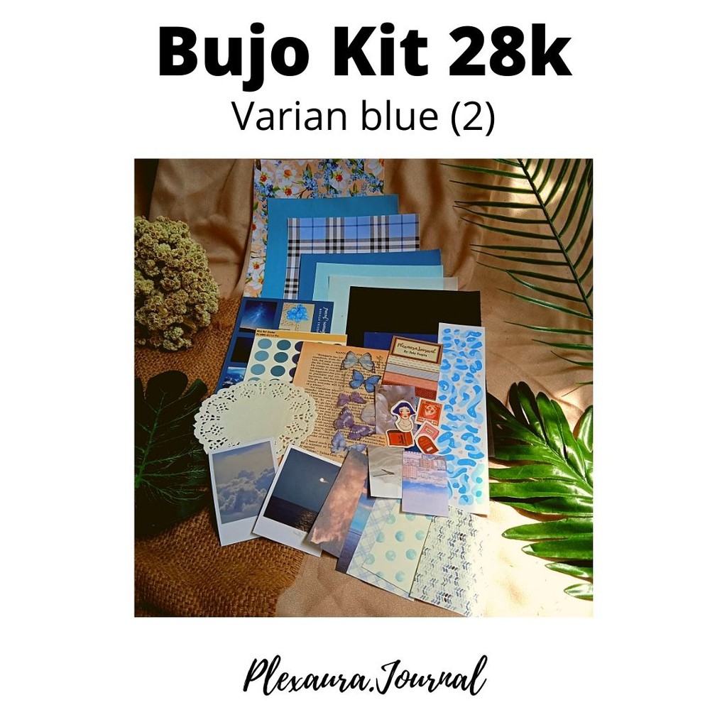 

Bujo Kit scrapbook kit varian blue 28 k plexaura journal Scrapbook bogor