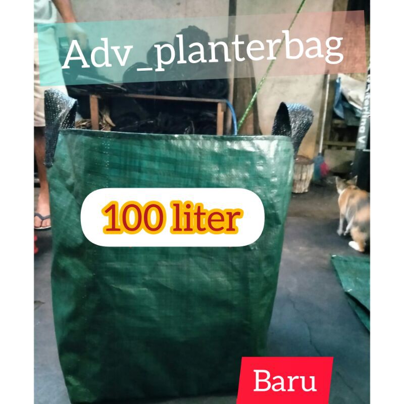 planterbag hijau 100 liter/pot bunga/media tanam/pot terpal/polybag