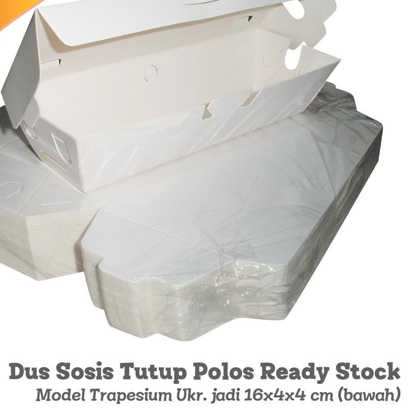 

✈ Dus Sosis Bakar / Box Sosis Bakar POLOS 16 x 4 x 4 cm Foodgrade ISI @ 85 pcs/pack ❇