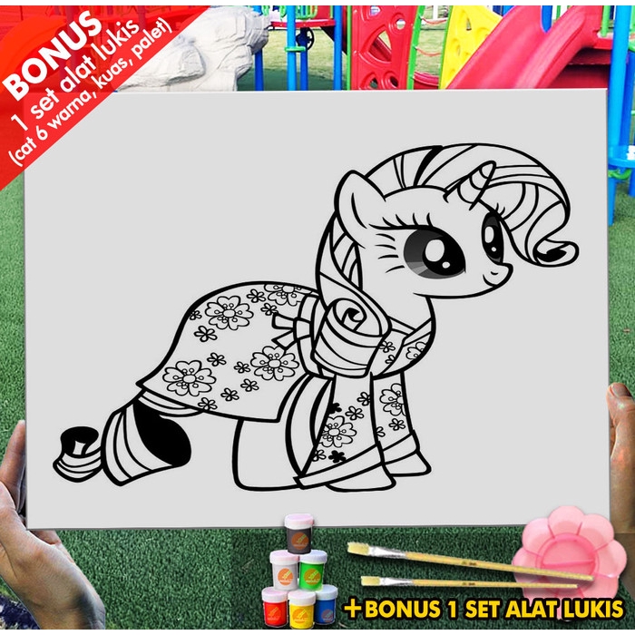 

Kanvas Drawing Anak Set Pony 30x40 cm MEL1193 Mewarnai Coloring