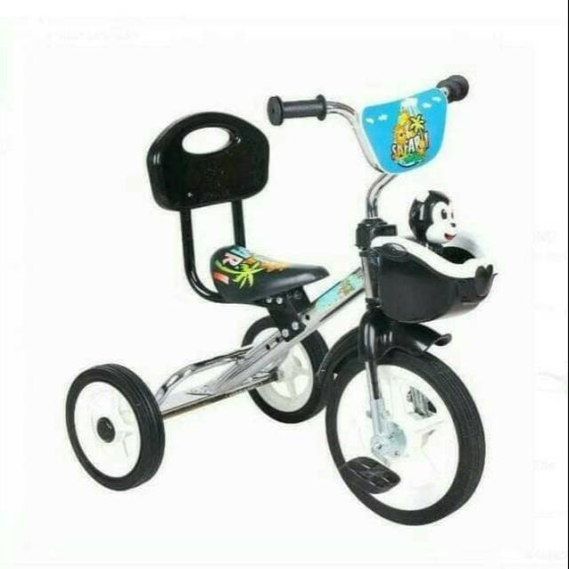Mainan Anak Sepeda Roda Tiga PMB BMX 919 Safari Nickel
