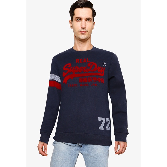 Superdry Vintage Logo Varsity Crew Pria 01
