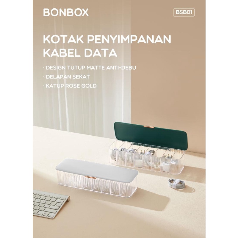 Bonbox BSB01 Storage Box Charger Data Cable Kotak Penyimpanan Accessories