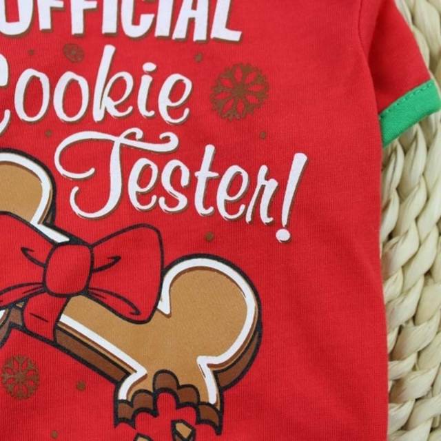 Pet Clothes Pet Tshirt Tema Natal Official Cookie Tester Untuk Anjing dan Kucing