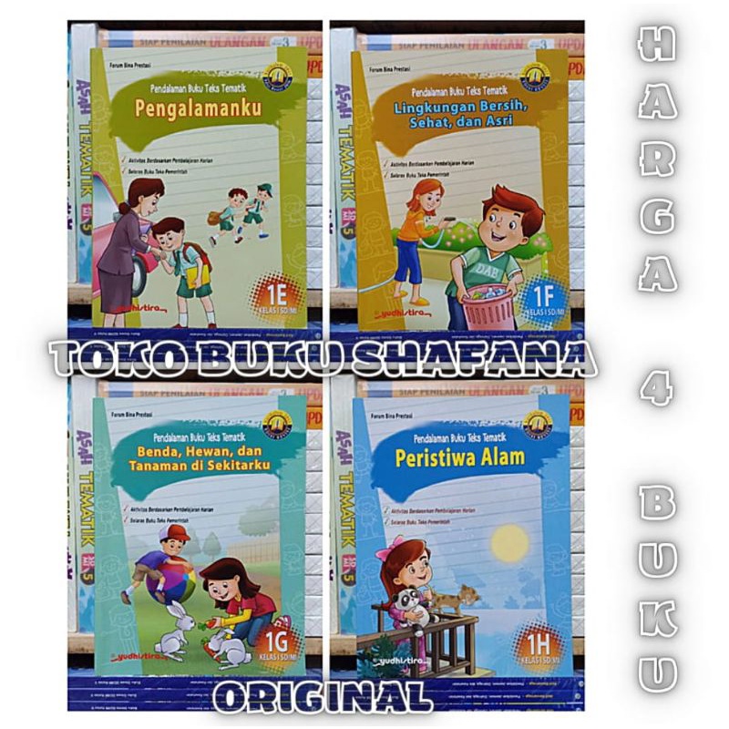 EDISI REVISI !!! PAKET PBT KELAS 1 SD 1E 1F 1G 1H YUDHISTIRA K13 - PENDALAMAN BUKU TEKS TEMATIK