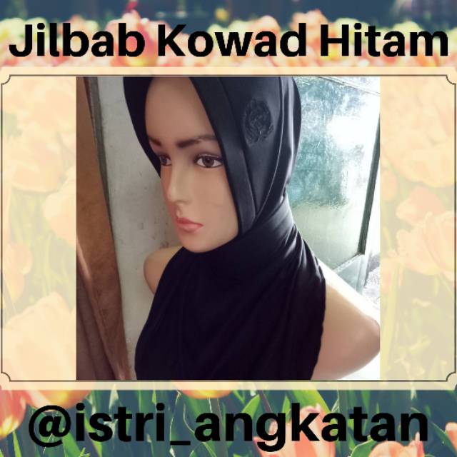 Jilbab Kowad Hitam