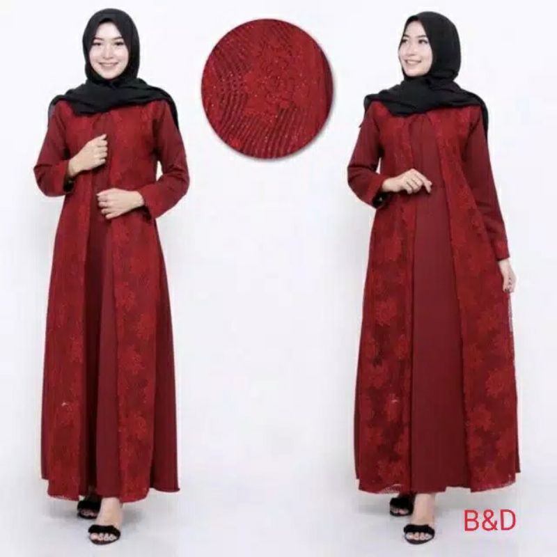 PROMO 11 CUCI GUDANG SALFA DRESS / GAMIS BRUKAT / BAJU WANITA KEKINIAN