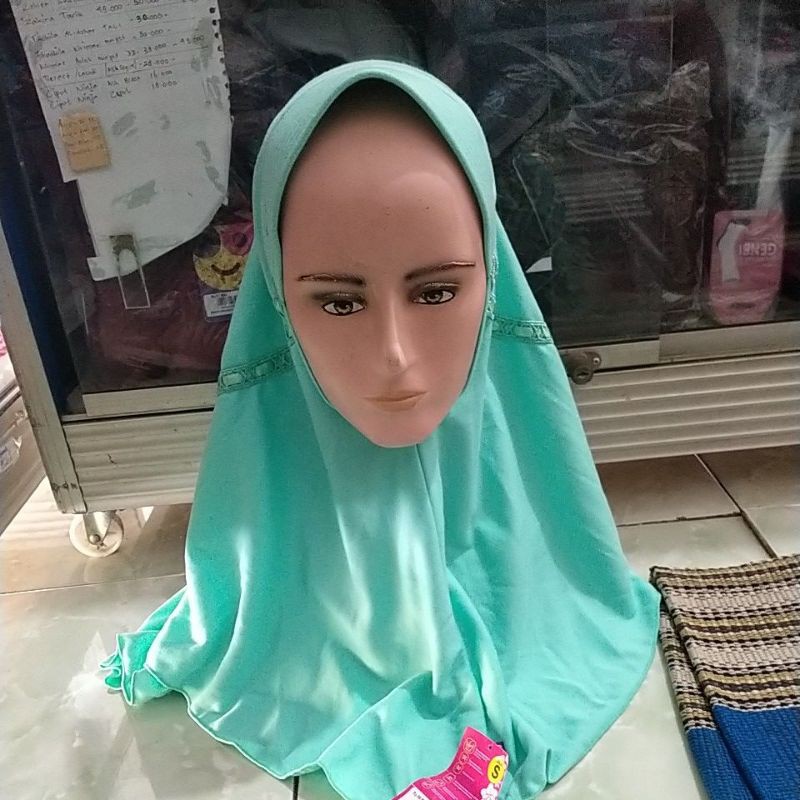 Kerudung Rabbani Innova A598 hijau  tosca