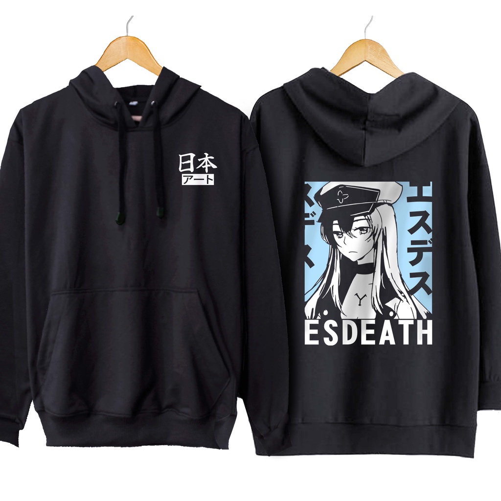 Jaket hoodie jumper anime ESDEATH - AKAME GA KILL material cotton fleece