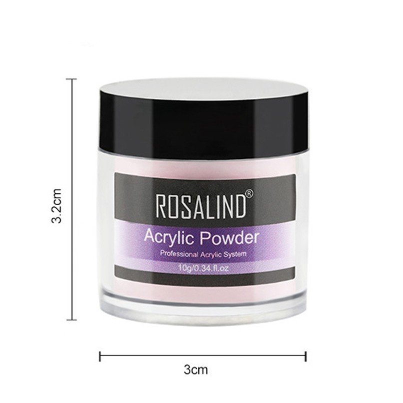 ROSALIND Acrylic powder nail art / bubuk akrilik Rosalind Pink White 10G / Monomer / Acrylic Liquid