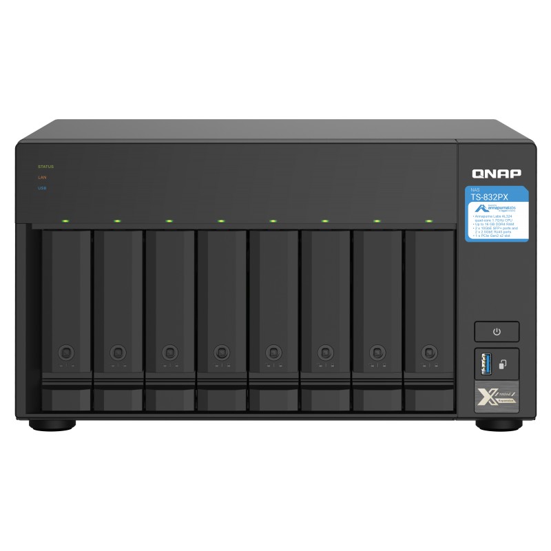 QNAP TS-832PX-8G 8GB RAM 8Bay NAS EXC DISK Annapurna Quad Core NAS