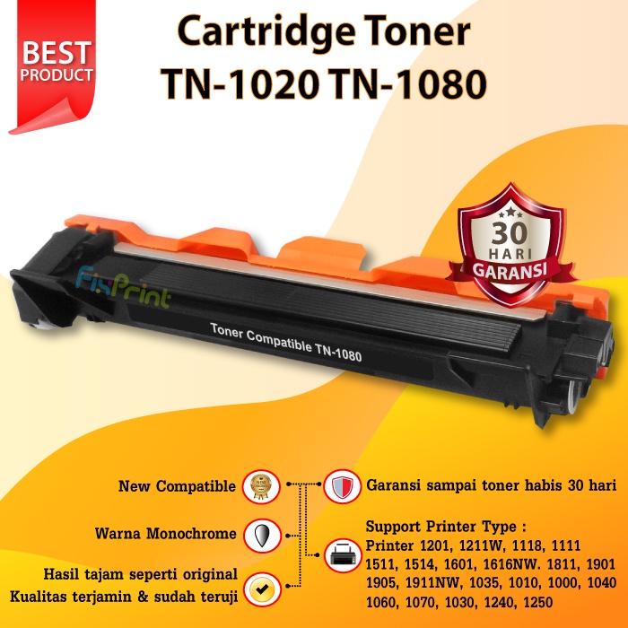 Toner Compatible TN-1080 TN-1020, HL-1201 1211W DCP-1601 HL1111