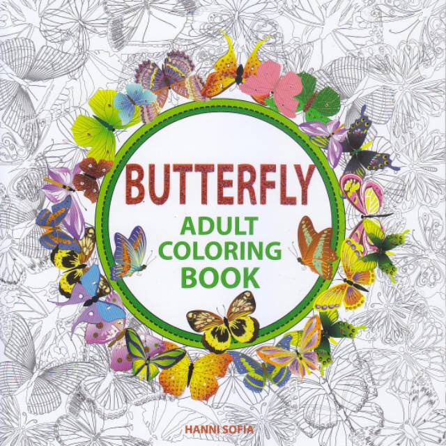 Butterfly adult coloring book