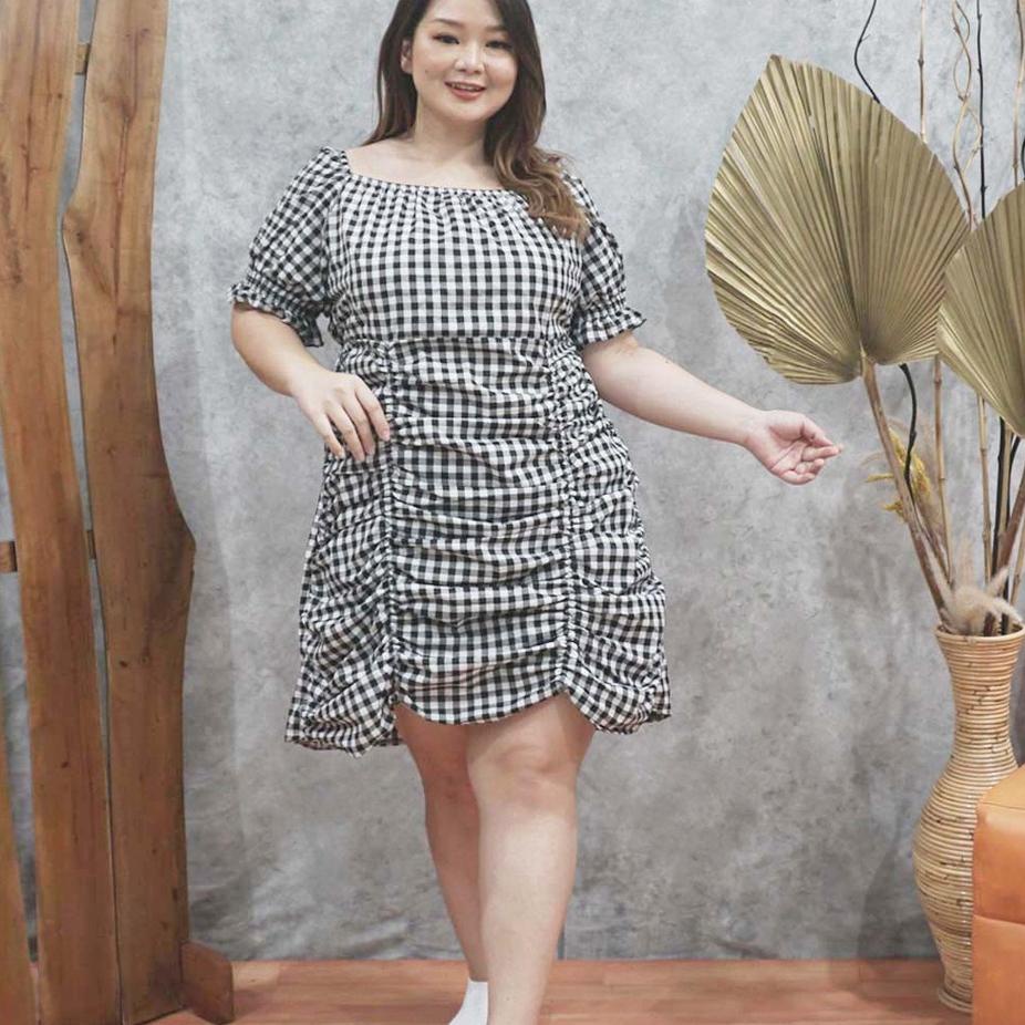 Terlaris.. Esmelle Dress Jumbo Wanita / Dress fashion Korea Terbaru / Dress Big SIze XXXL / Dress Pe