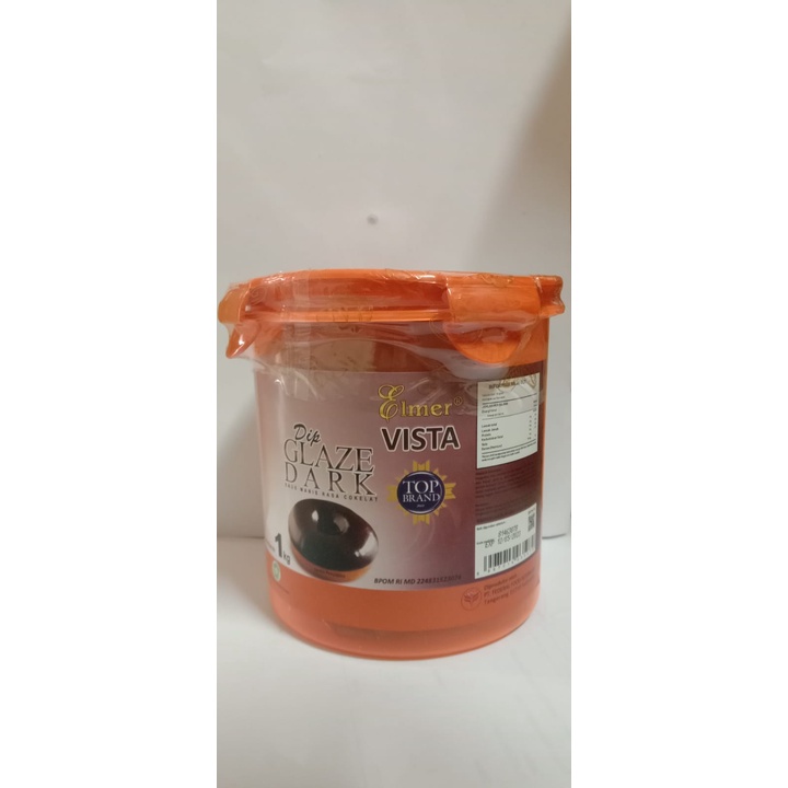 ELMER DIP GLAZE VISTA DARK COKLAT 1KG HALAL BPOM