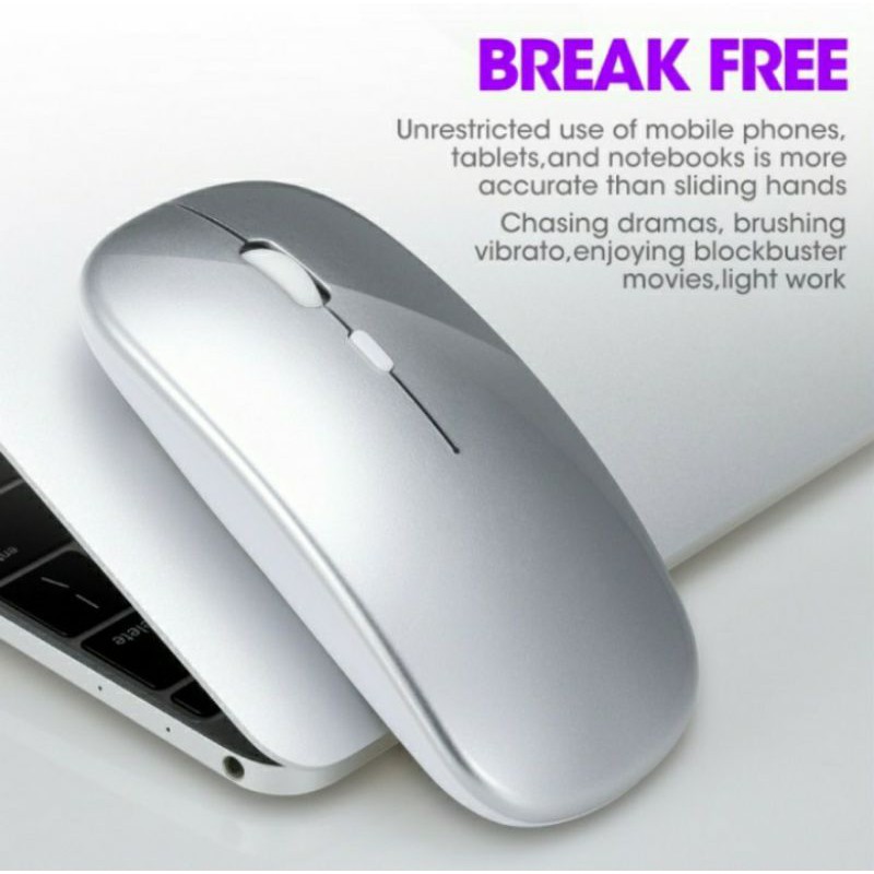 SKU-1238 MOUSE WIRELESS APPLE DUAL MODE RECHARGEABLE SILENT KLIK