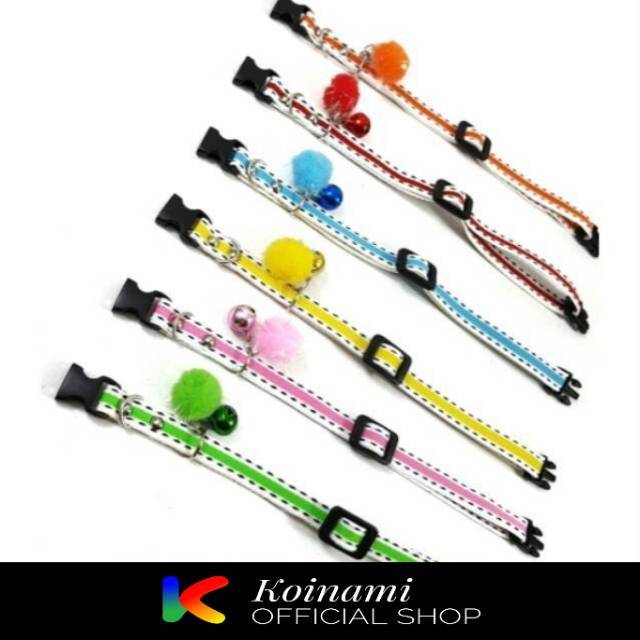 KALUNG POM POM / collar kucing anjing / acc hewan / cat &amp; dog / edoth