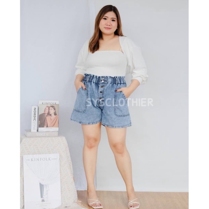 CELANA JEANS WANITA RUBBER KEAN SHORT