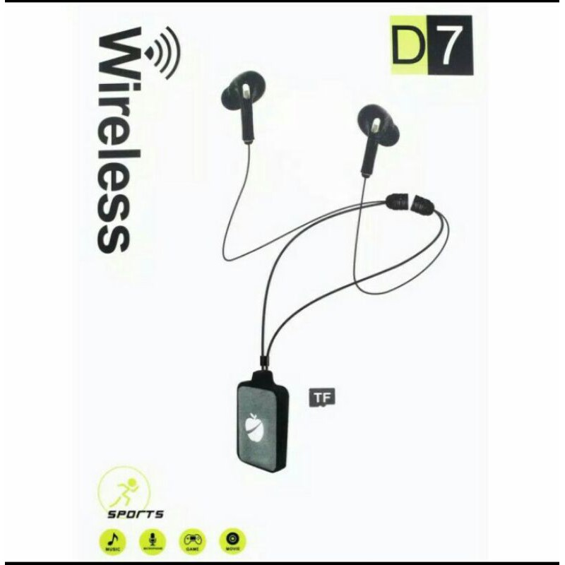 HAEDSET HAENSFRE BLUETOOTH D7+SLOT MICRO SD STEREO EARPHONE D7