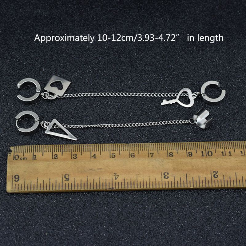 Siy Anting Tusuk Gantung Rantai Silver Gaya Vintage Korea Untuk Wanita