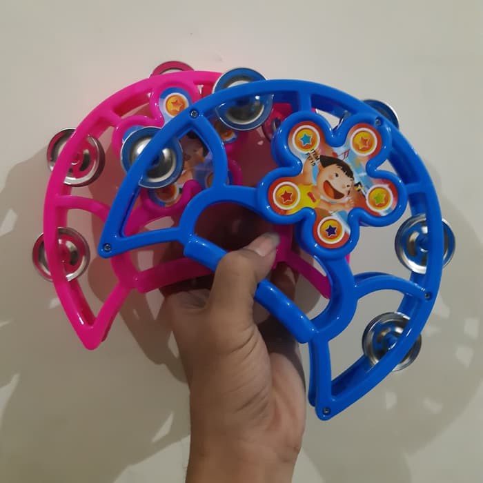 Mainan Tamborine Kecrekan - Alat Musik Kerincingan Anak Edukatif