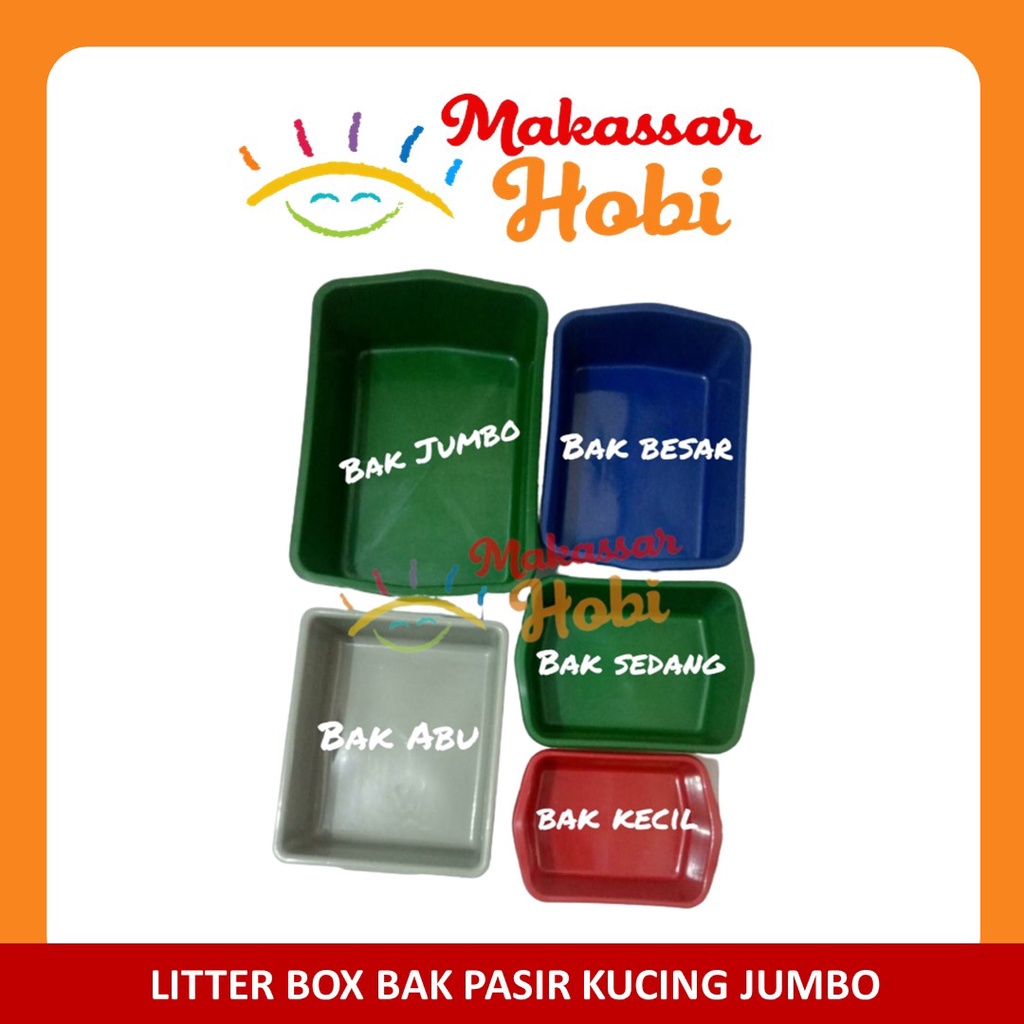 Bak Pasir Kucing Cat Litter Box Ukuran Besar Jumbo Size XXL Baskom Pup