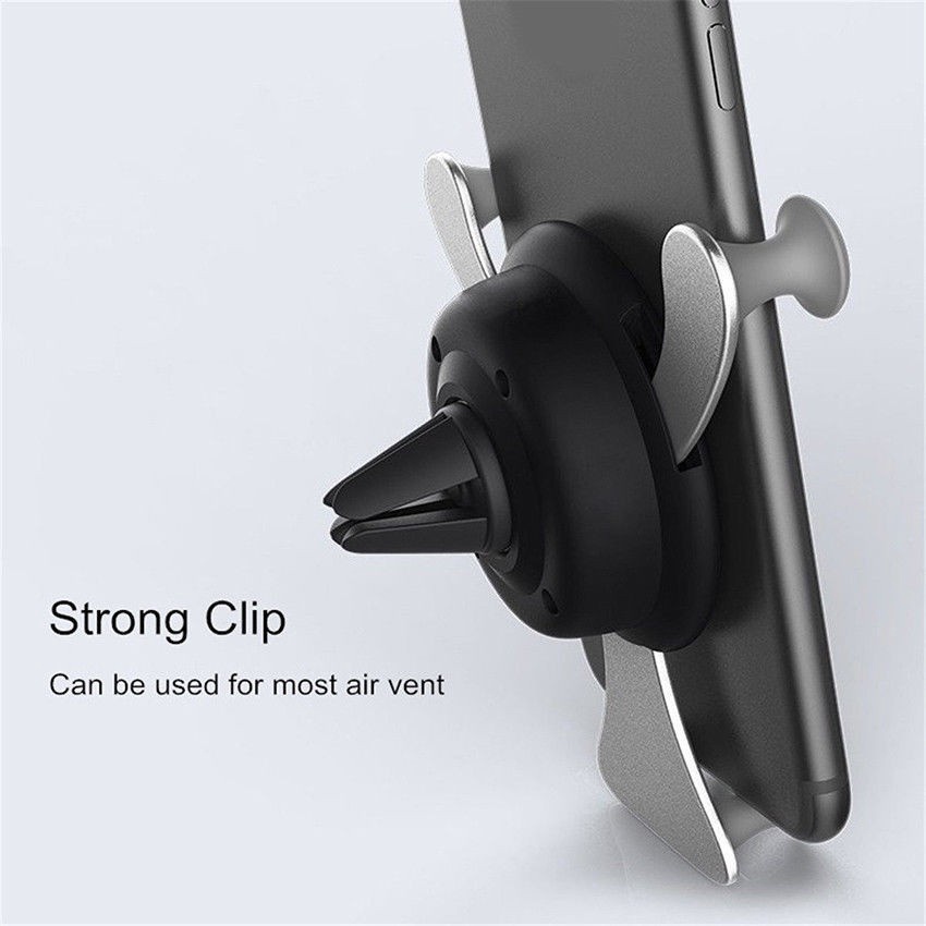 Universal No Magnetic Gravity Car Mobile Phone Holder / Smile Face Air Vent Clip Phone GPS Mount / in Car Smartphone Stand / Kompatibel dengan for iPhone 11 Pro XS Max Android Phone Xiaomi Huawei Samsung