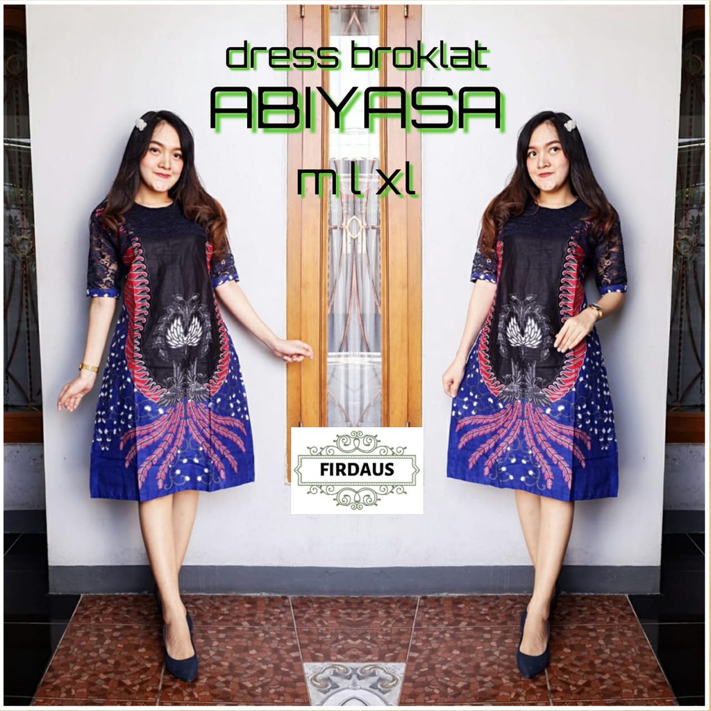 Dress brukat abiyasa