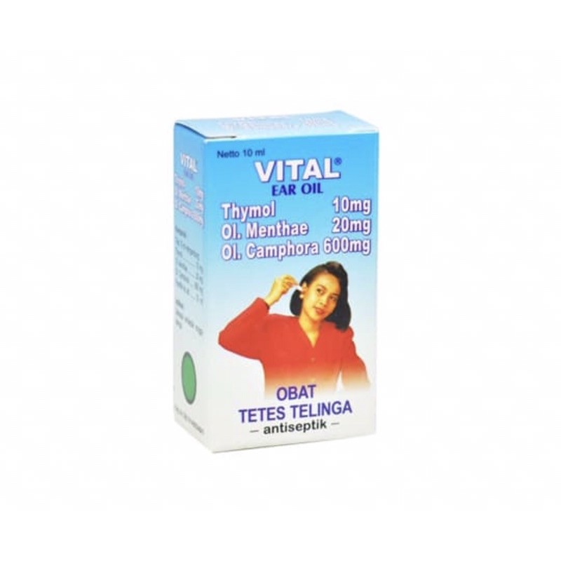 Vital tetes telinga 10 ml ( tetes telinga antiseptik pembersih telinga )